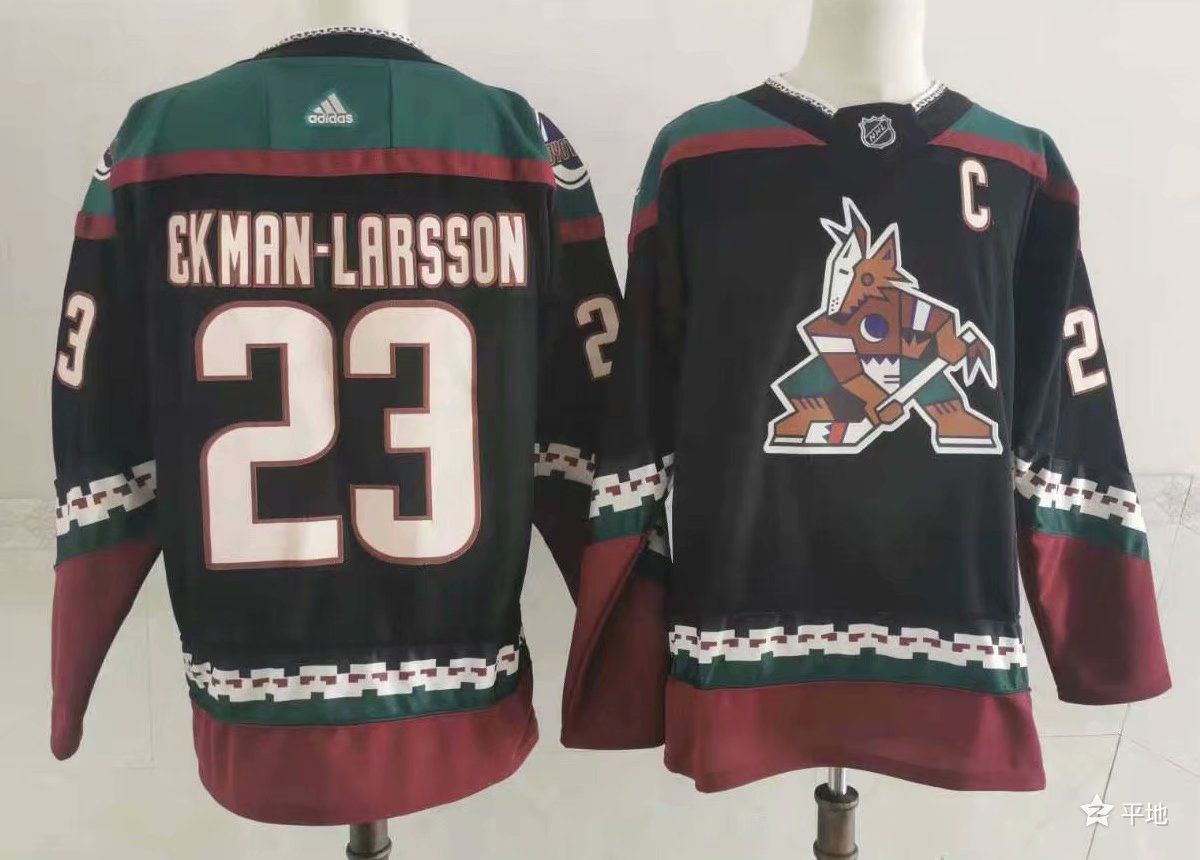 Men Arizona Coyotes 23 Ekman-larsson Black Authentic Stitched 2021 Adidias NHL Jersey